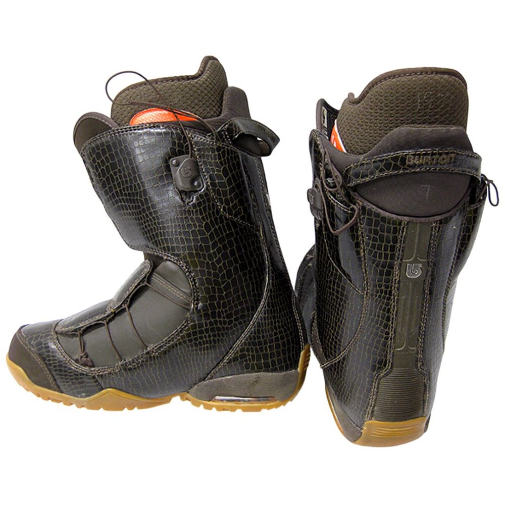 Burton Ion Snowboard Boots! 7 Brown Synthetic Alligator Leather Top of Line